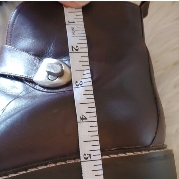 Via Spiga Wool.leather kisslock brown  chuka boots 9.5 - Picture 9 of 10